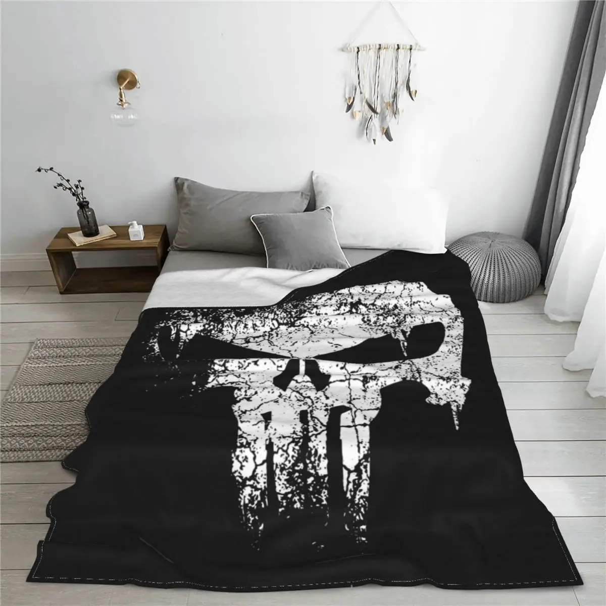 Cobertor leve do punidor, Decoração têxtil de flanela, Cobertor multifuncional para sofá, Colcha fina de pelúcia ao ar livre