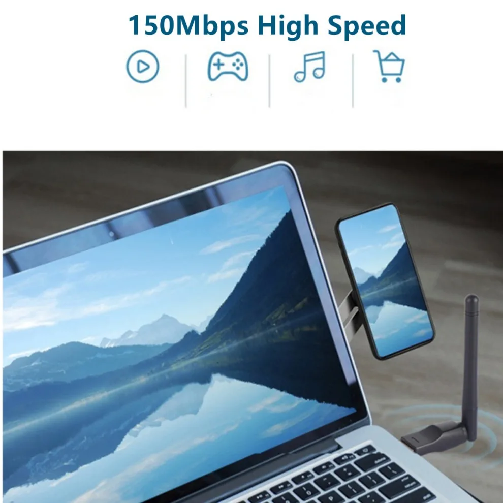 Mini adaptador Wifi USB MT7601 802.1b/g/n antena 150Mbps receptor inalámbrico Dongle tarjeta de red portátil TV BOX Wi-Fi Dongle 2,5 Ghz