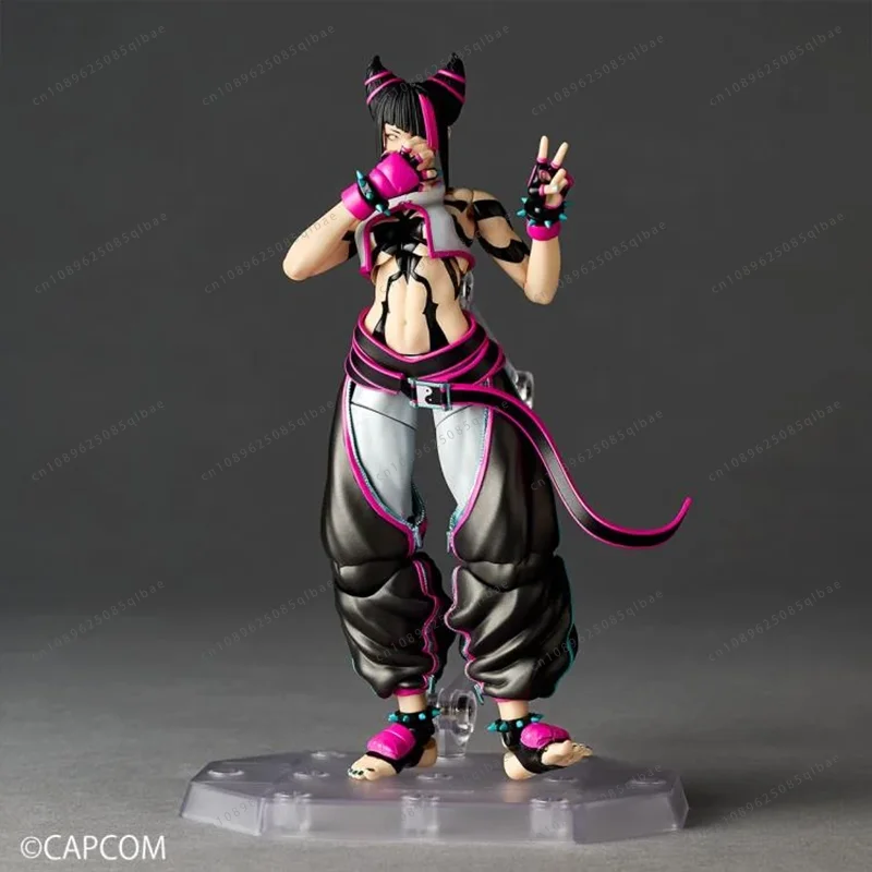 【متوفر 】Kaiyodo Street Fighter 6 Juri Amazing Yamaguchi Revoltech Juri in Stock Anime Action Collection ألعاب مجسمة