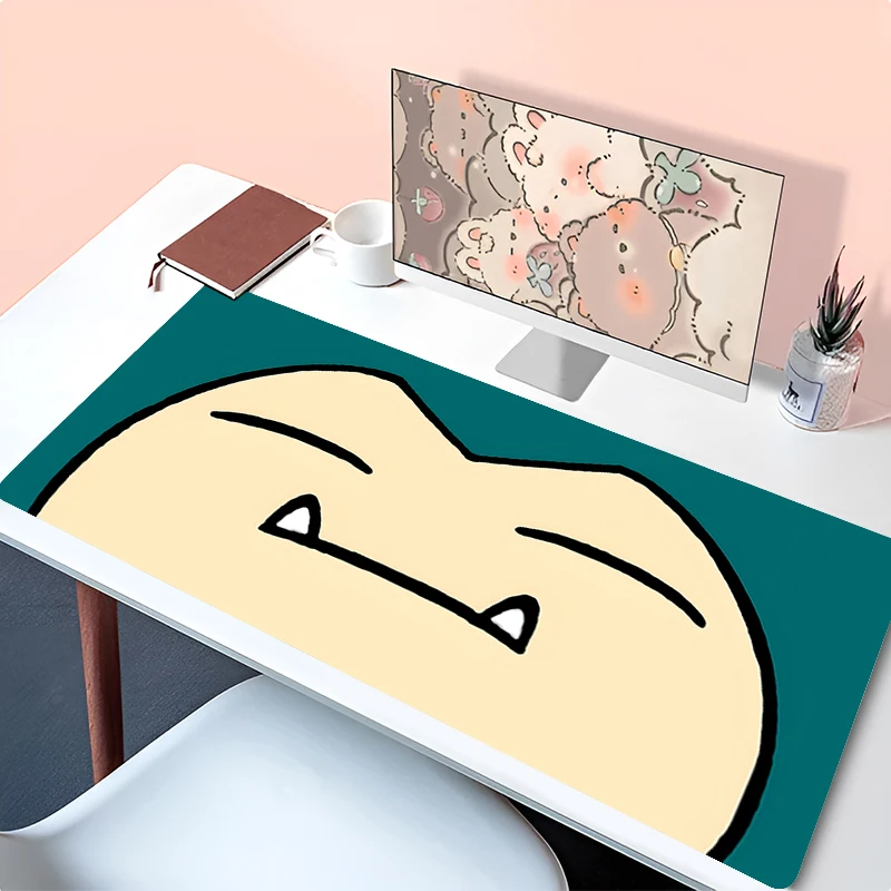 Mouse Pad p-pokemon snorpattern desen ekstra büyük dizüstü klavye yastık kız tarzı ofis Anti kayma Mouse Pad doğum günü hediyesi