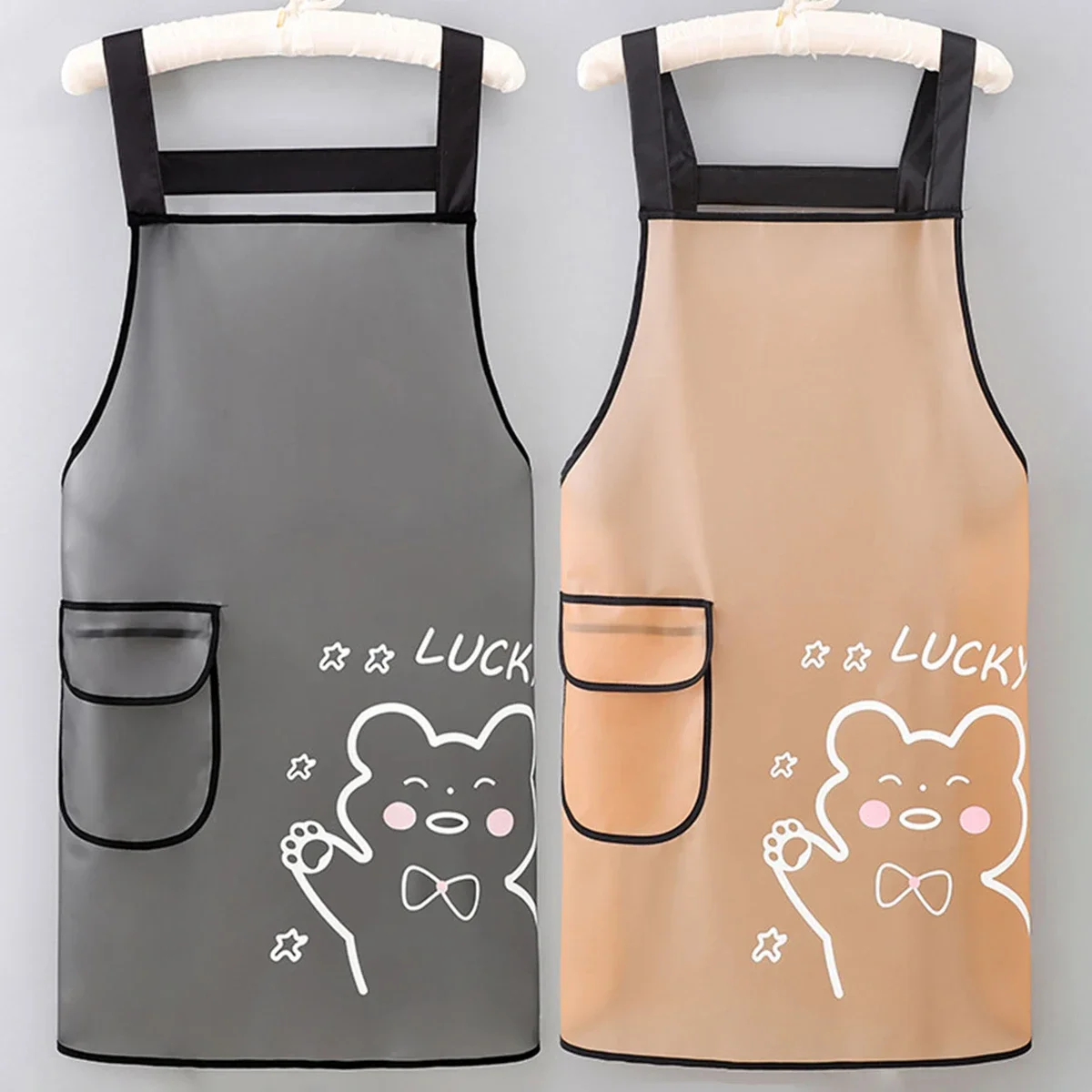 

New Waterproof Tpu Kitchen Apron Women's Cartoun Home Apron Sleeveless, Oil Resistant, Lightweight For Cooking & Cleaning