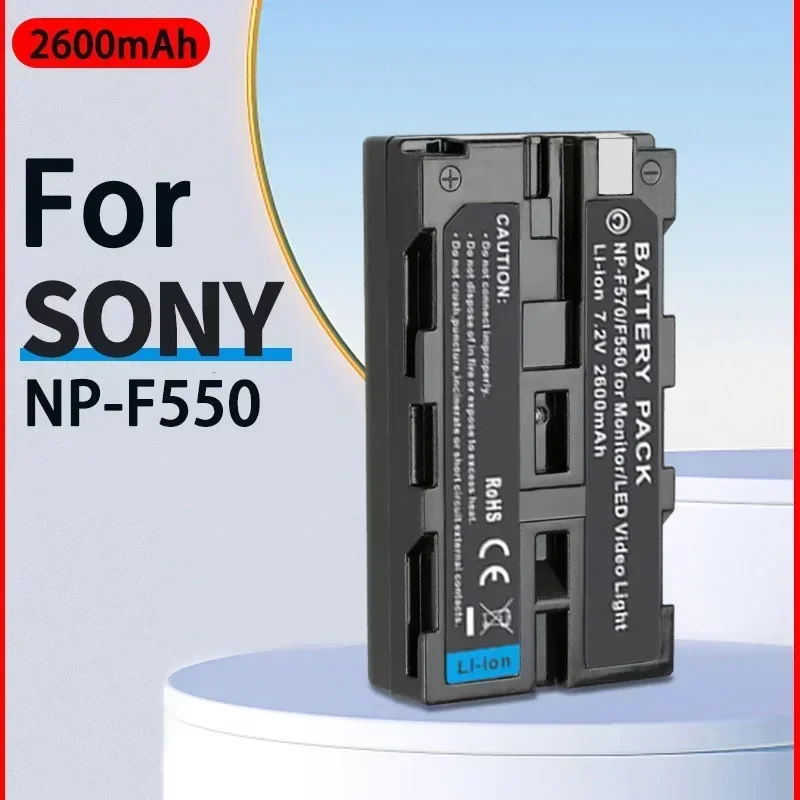 Для NP-F550 NP-F570 аккумулятор для камеры 2600 мАч литий-ионный аккумулятор для Sony NP-F330 NP-F530 NP-F570 NP-F730 NP-F750 Hi-8