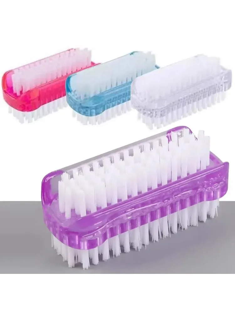 Dubbelzijdige nagelreinigingsborstel, manicure- en pedicurehulpmiddel, ideaal voor vingernagels en teennagels - afbeelding 2