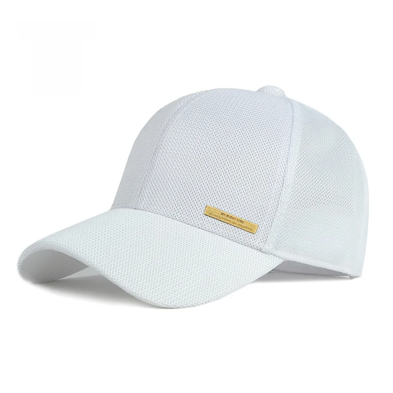 white-mesh-breathable-baseball-cap-unisex-summer-sun-protection-outdoor-sports-hat-quick-dry-anti-uv-adjustable-round-top-hat