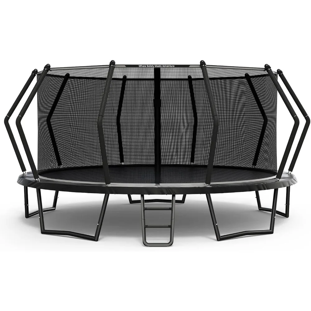 Trampoline 8FT 10FT 12FT 14FT 15FT 16FT Recreational Trampoline with Enclosure for Kids Adults, ASTM Approved, Outdoor