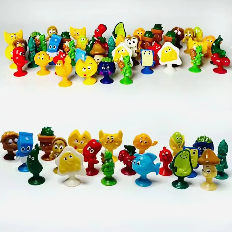 Mini Sucker Elf Fruit Vegetable Bread Food Dolls Cute Coles Stikeez Lidl Figures Cute Toy Collection for Children