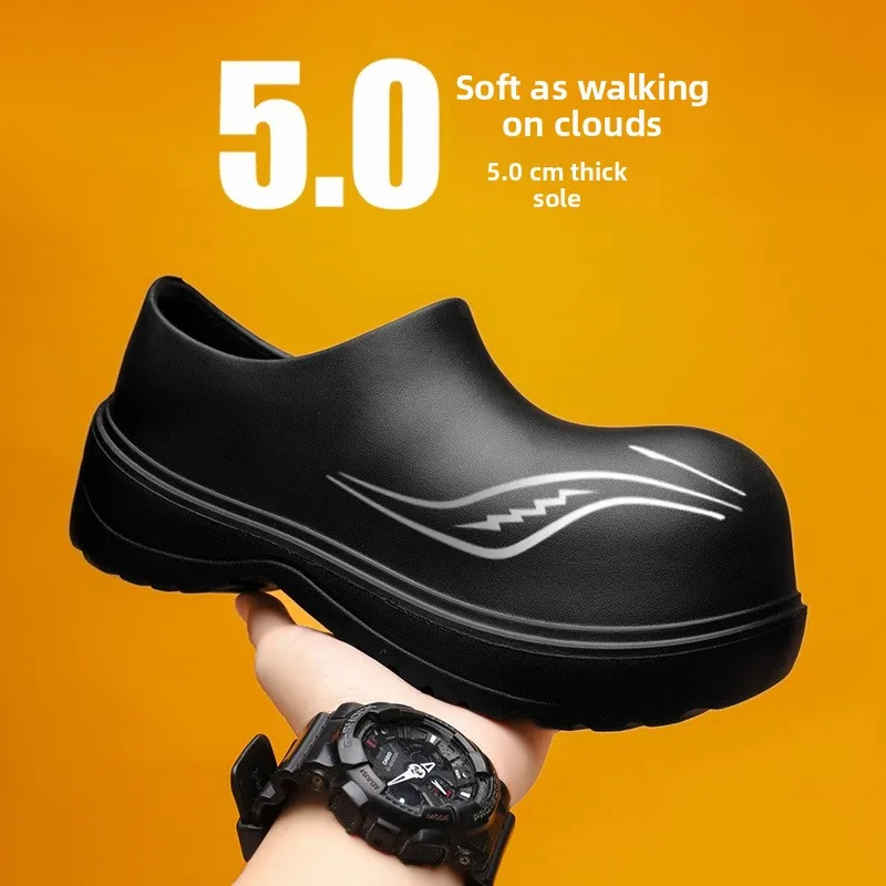 Pantuflas de Verano de Lujo para Hombre, Transpirables, Impermeables, Antideslizantes, Estilo Zueco, Zapatos Sin Cordones, Sensación de Uso Cómodo