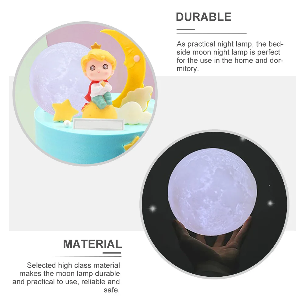 

2pcs Small Light For Bedside Moon Night Lamp Bedroom Home Decor Bedside Romantic Moon Night Lamp Mild Lighting