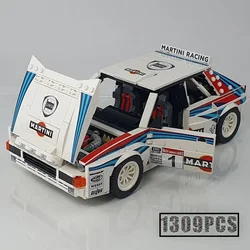 2023 NEW Champion Delta Integrale Rallye Racing Car Driver Model Buiding Kit Block Self-locking Bricks Birthday Christmas Gift