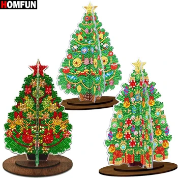 ダイヤモンドモザイク装飾キット,DIYデスク,クリスマスツリー,立体絵画,卓上装飾,アートクラフト,ギフト,HOMFUN-3D