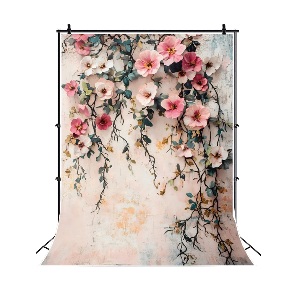 Fondo Floral abstracto fotografía primavera flor Baby Shower niña niño cumpleaños foto de boda telón de fondo decoración de pared estudio