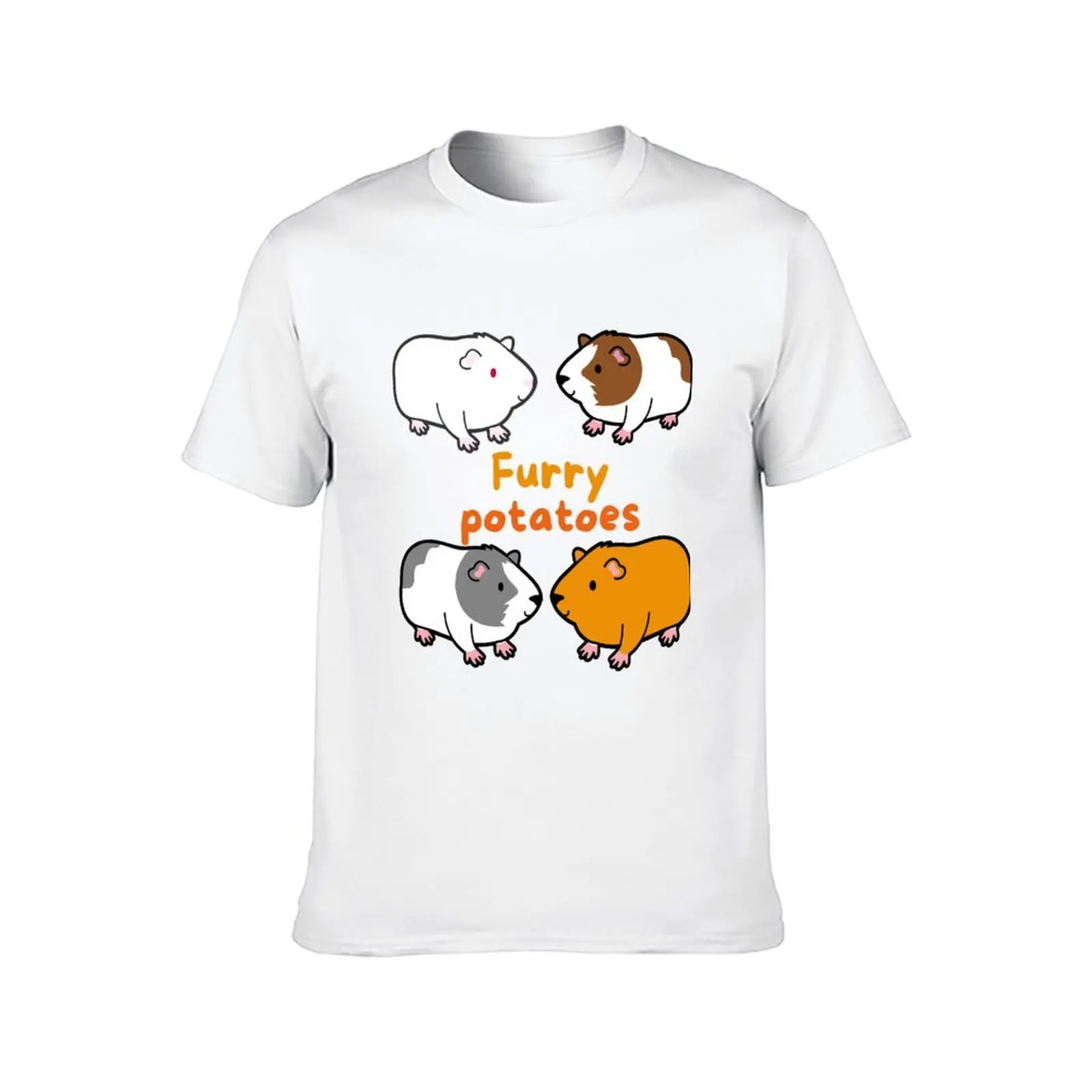فروي البطاطس AKA خنازير غينيا-كافي تي شيرت قطن تي شيرت رجل تي شيرت قطن 100% تي شيرت