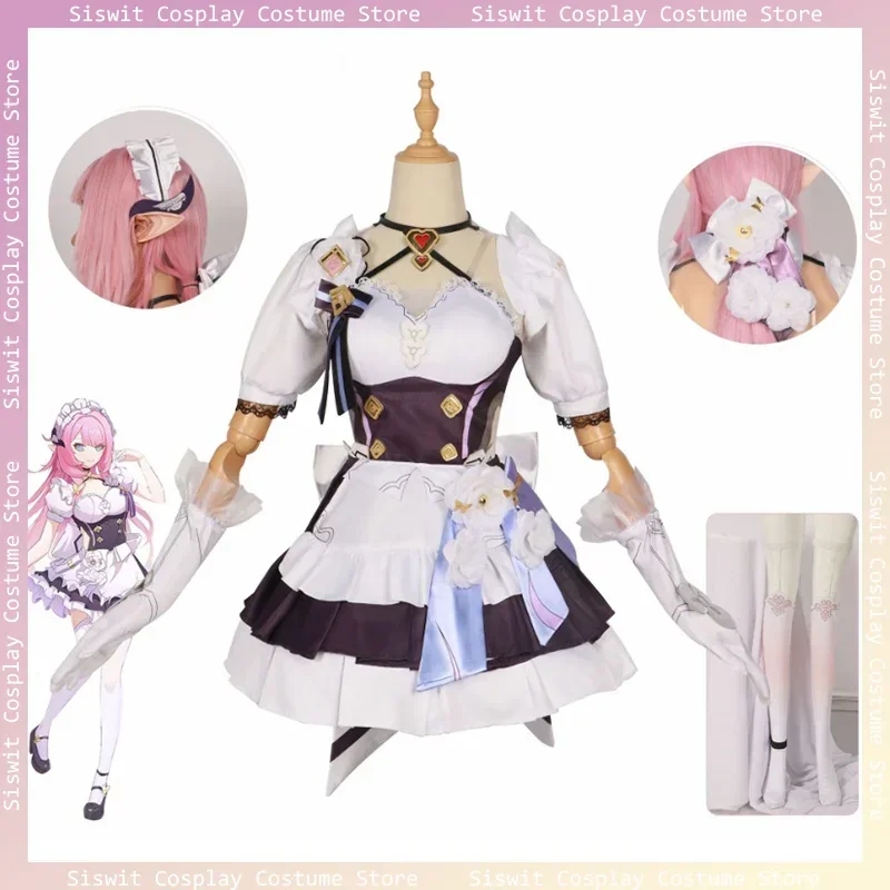 

Game Honkai Impact 3rd Elysia Costume Cosplay Props Accessories Full Outfit Anime Cute Maid Dress Up Festival Party Carnival Set