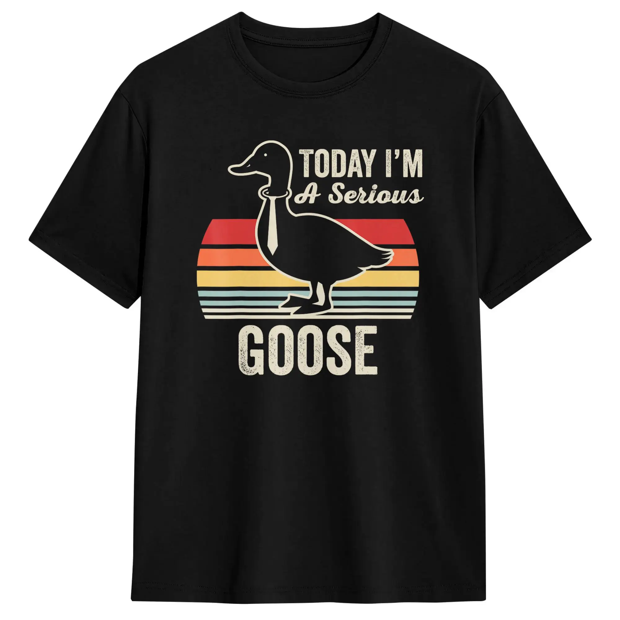 Today I’m A Serious Goose Funny Retro Vintage T-Shirt Men  Vintage T Shirts Summer Crewneck Trendy Cool Tees Big Size Clothing