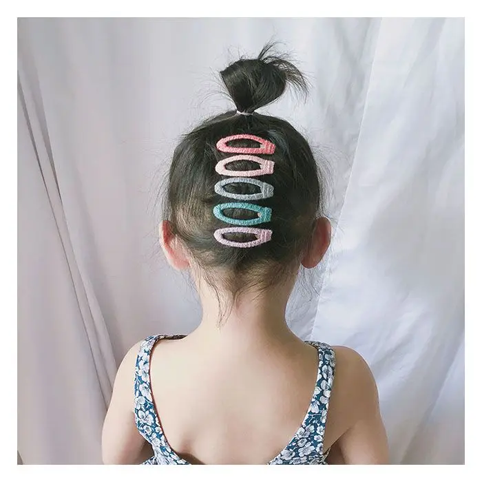 11PCS Children\'s hair clip hand-wound cotton thread BB clip Little girl arranged broken hair clip side clip