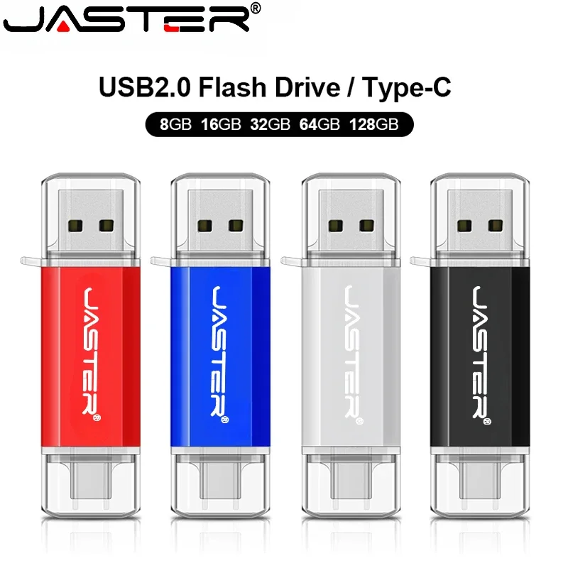 

JASTER Type C OTG USB Flash Drive Pen Drives Pendrive USB Stick 2.0 External Storage Memory Stick U Disk 4GB 8GB 16GB 32GB 64GB