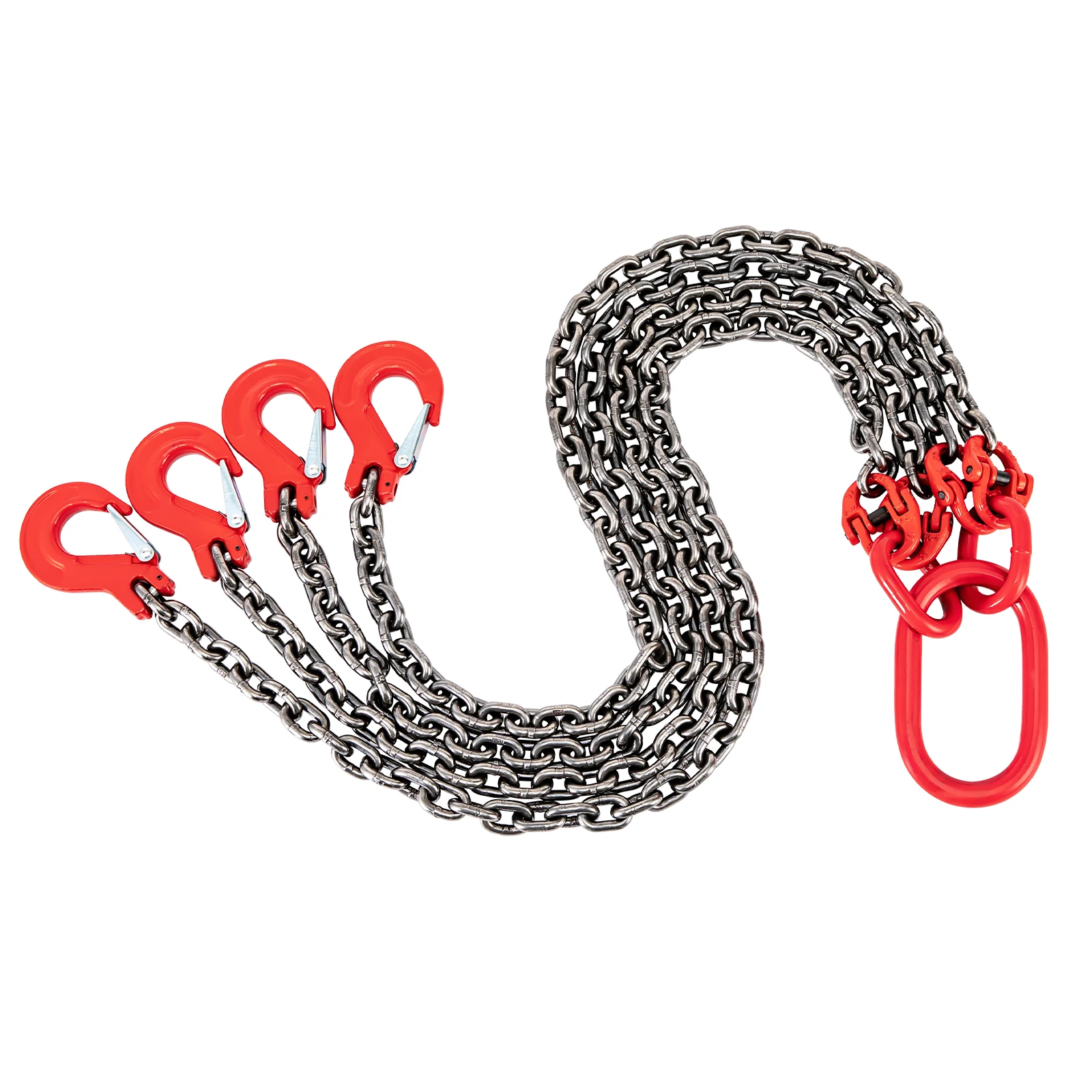 5/16 Inch * 5ft Lift Ketting Sling Liften Met 4 Leg Grijphaken Gebruikt In De Mijnbouw, Machines, Havens, Gebouw