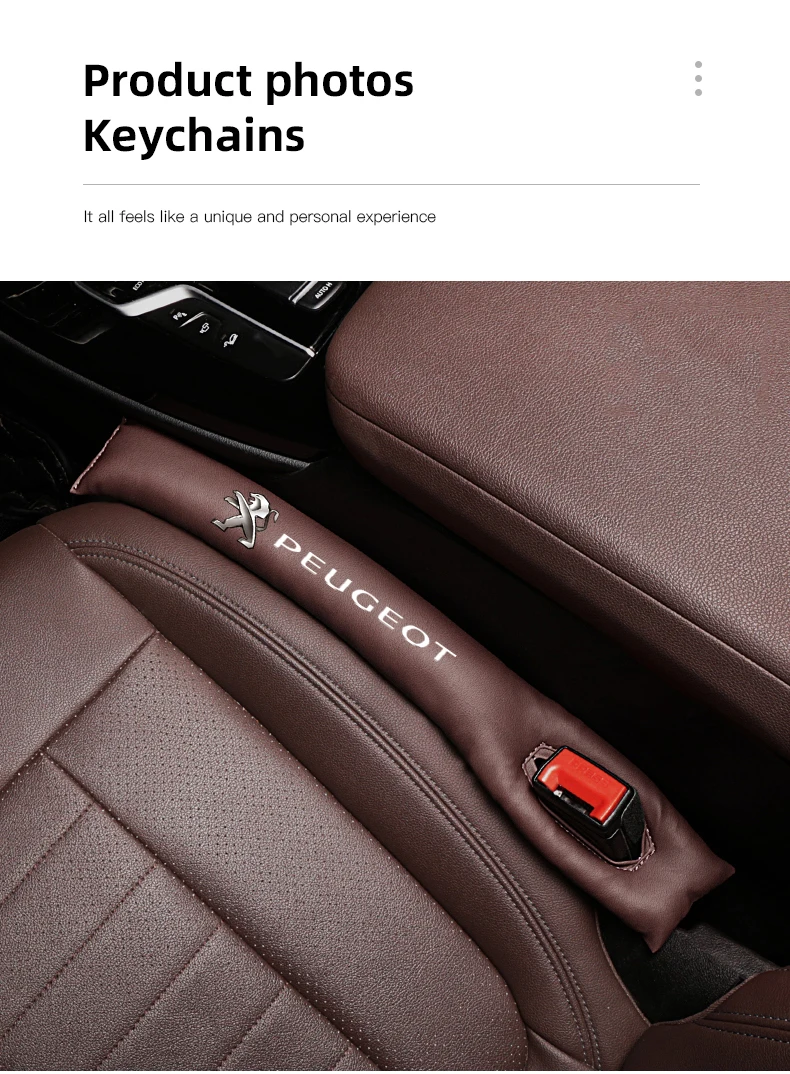 2 Stück Autositz-Lückenfüller, Seitennaht-Dichtungsstreifen für Peugeot 208 3008 308 2008 207 107 508 406 407 307 206 4008 – Detail 8