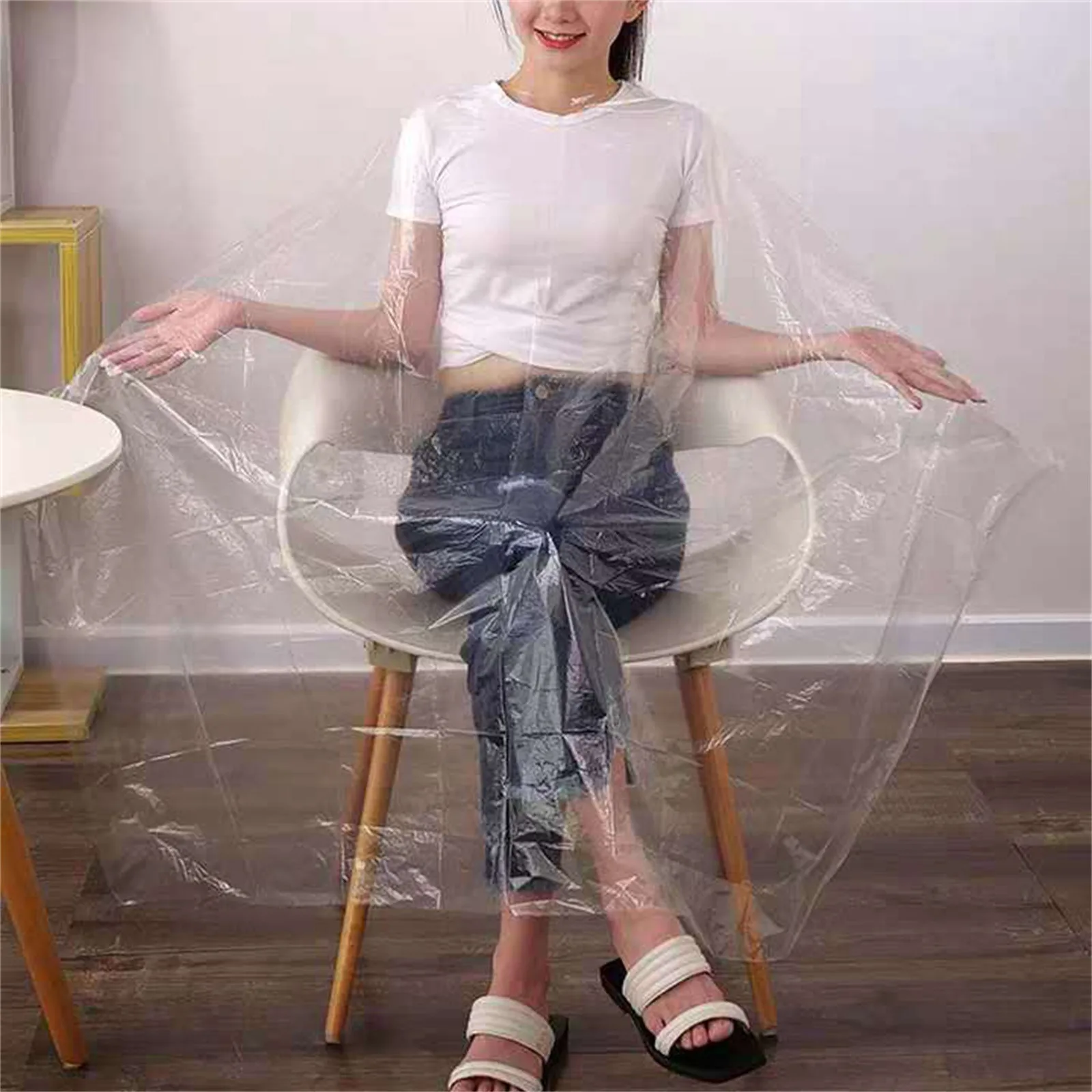 100 قطعة تصفيف الشعر المتاح كيب قص الشعر تصفيف الشعر عباءة الحلاق الشفاف صبغ الشعر شال 160x120 سنتيمتر