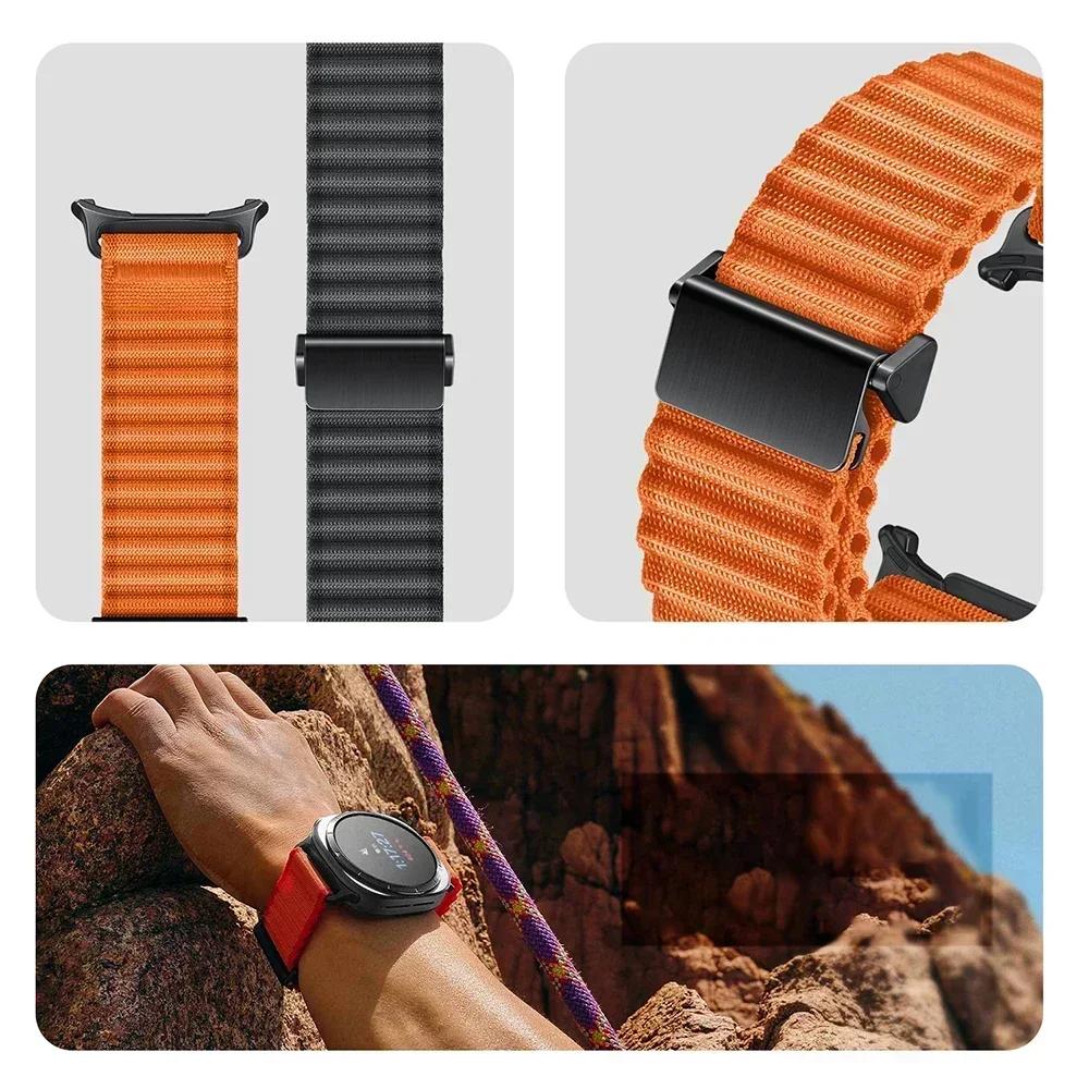 Nylon Strap for Samsung Galaxy Watch 7 Ultra 47mm band Off-road Sports Wristband Bracelet for Galaxy Watch ultra 47mm Watchband