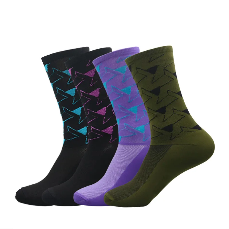 

1 пара профессиональных уличных велосипедных носков, носки для велосипедных гонок, дышащие тонкие спортивные носки, трансграничные носки до середины икры