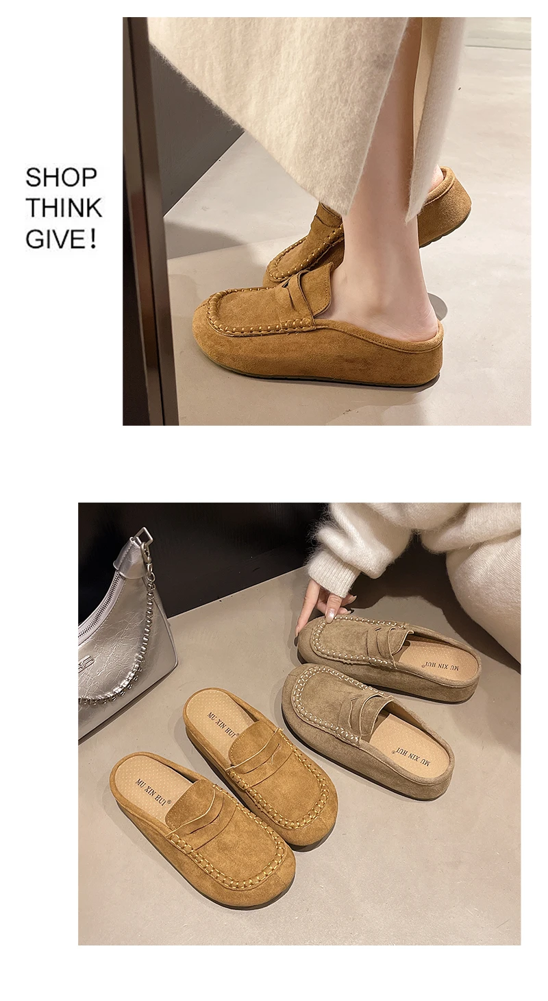 Sandalias Birkent para Mujer, Primavera 2026, Tacón Grueso, Casuales, de Media Planta, Fáciles de Poner, Tipo Mule, Cómodas