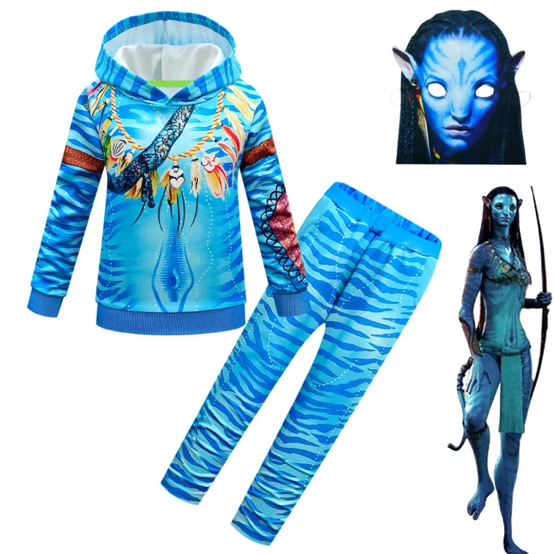 Avatars Cosplay Costume pour enfants, extraterrestre, garçon et fille, Avataring The Way of Water, Noël, Halloween et MasTim ade Party