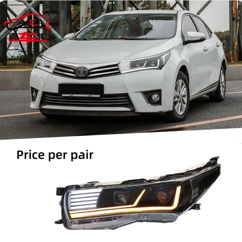 

For upgrading the headlight assembly of 2014-2016 Toyota Corolla to LED headlights, turn signals, and daytime running lights.