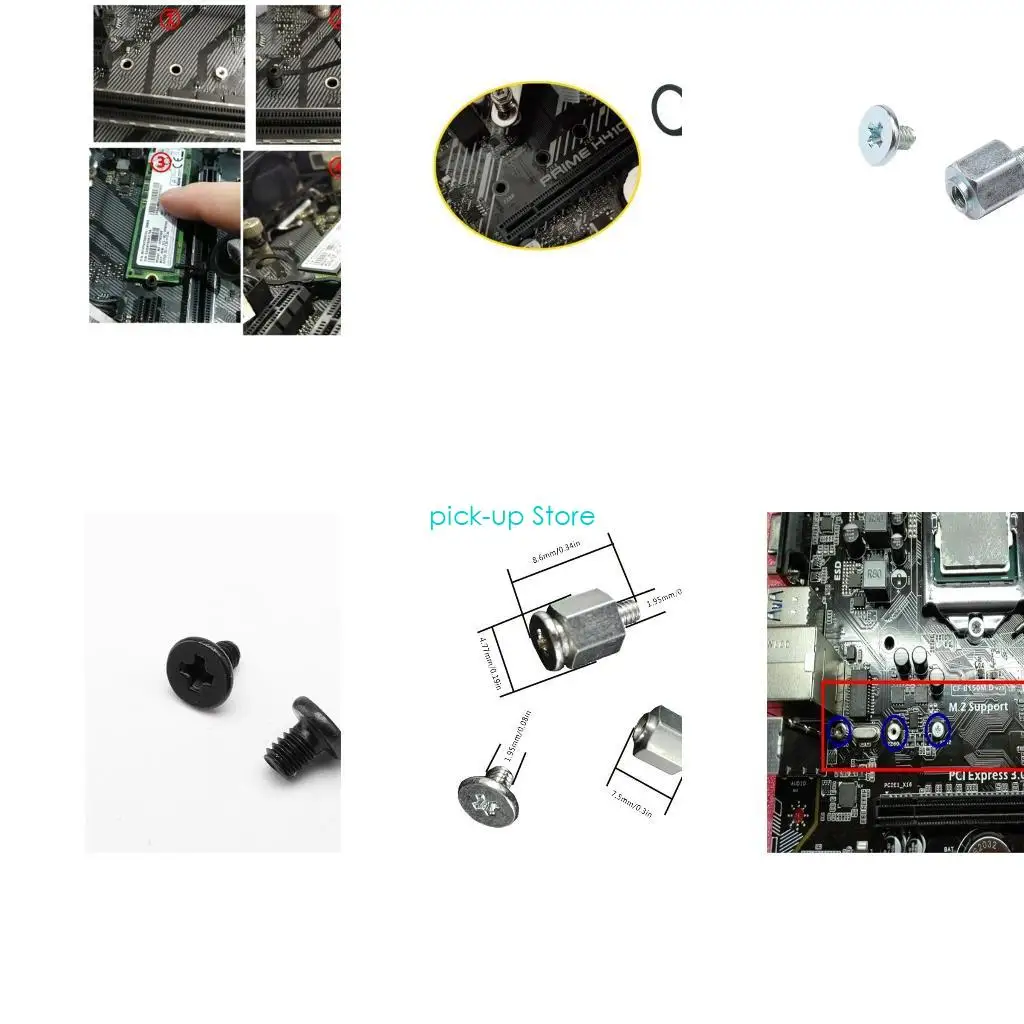 

Q5WA PCIe NVMe for M.2 Standoffs Mounting Screws Screwdriver for Motherboards Laptops