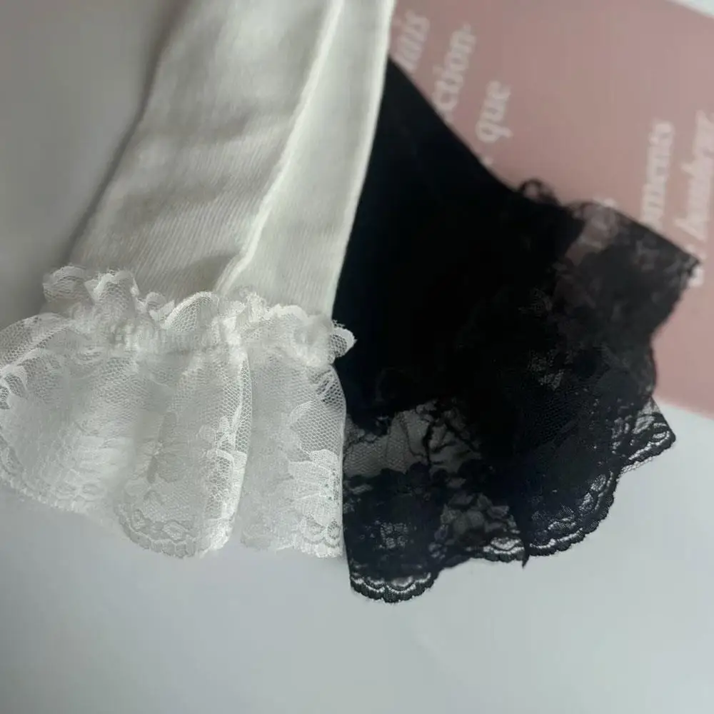 

Женские кружевные искусственные рукава, сексуальные открытые крючком манжеты с цветочным рогом, грелки на запястья, вязаные белые, черные эластичные плиссированные рукава