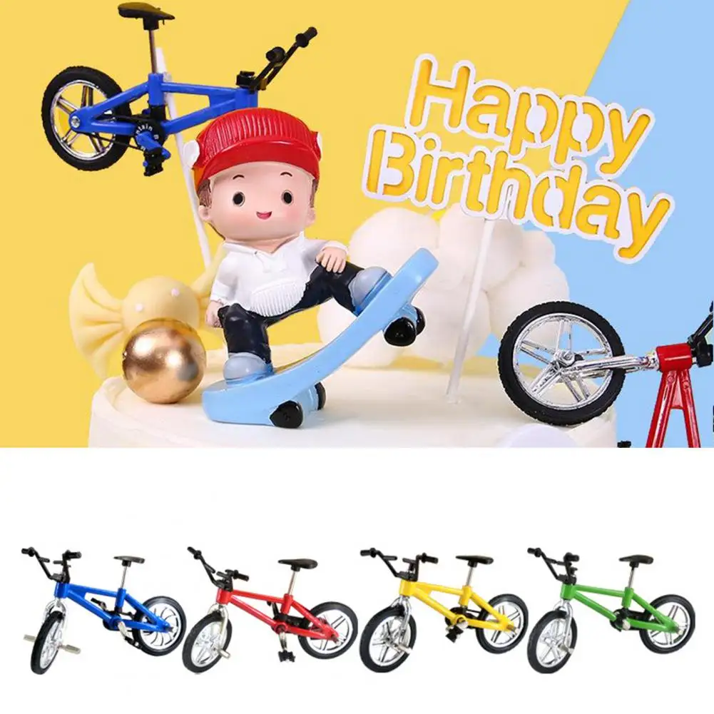 Durable Miniature Bike Toy  Sturdy Plastic Bicycle Model  Mini Bike Ornament Toy