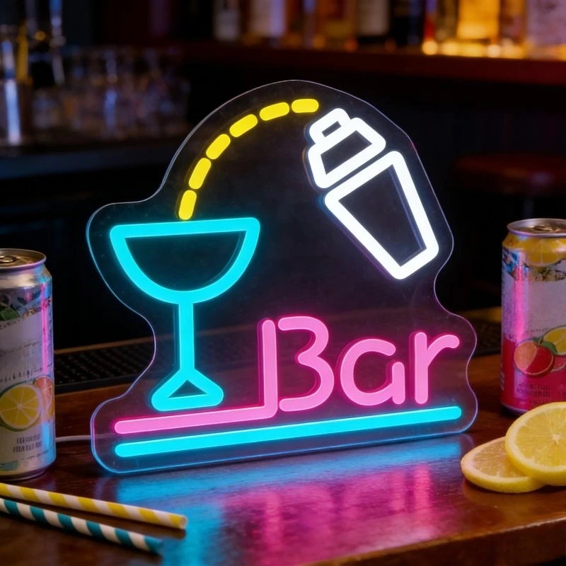 

Неоновая вывеска-бар USB, светодиодная, с регулировкой яркости, для декора стен, бистро, игровых комнат, баров, гостиных, вечеринок, подарков