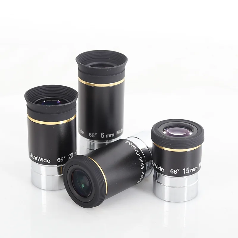 

Angeleyes 1.25" 31.7mm Eyepiece Lens 66 degree Ultra-Wide Angle 6/9/15/20mm Multi-Coated for 1.25inch Spotting Scopes Telescope