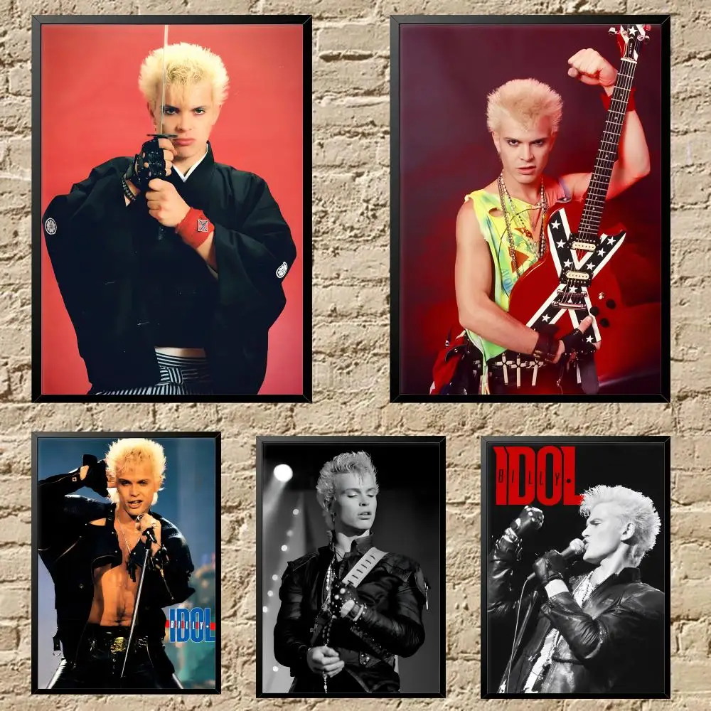 rock singer B-Billy I-Idol Poster HD Waterproof Self-Adhesive Wall Art - Versatile Decor for Any Space | Perfect Gift Idea