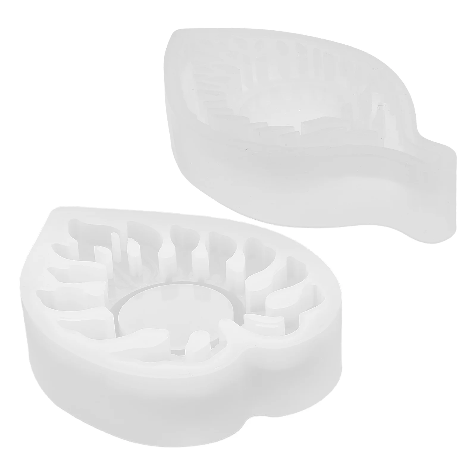 

2 шт., форма для подсвечника в виде листьев, DIY Maker, эпоксидные формы, силиконовый держатель для чашки, банка для рукоделия