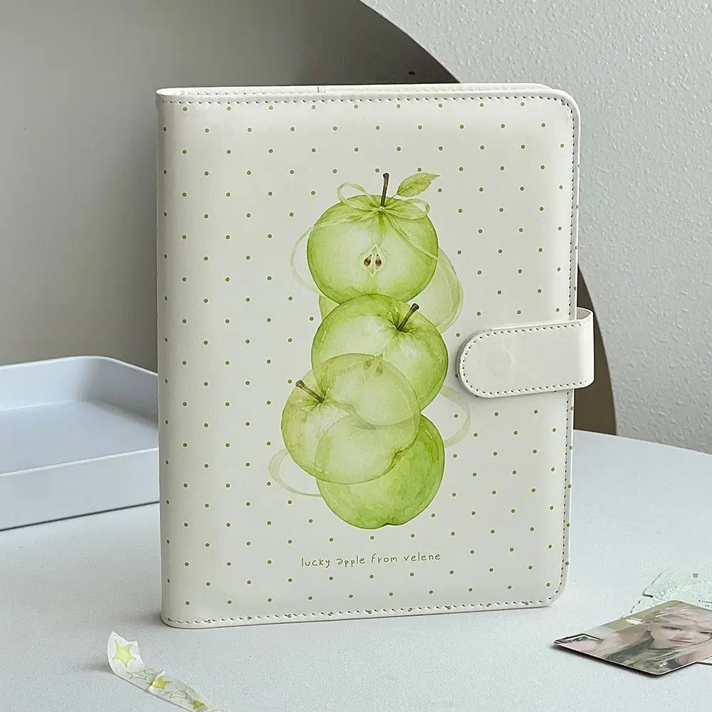 Mint Green Apple Polka Dot Card Album Storage Book Four-Grid A5 High-Value Ins Style 3inch Small Card Photo Album Stationery