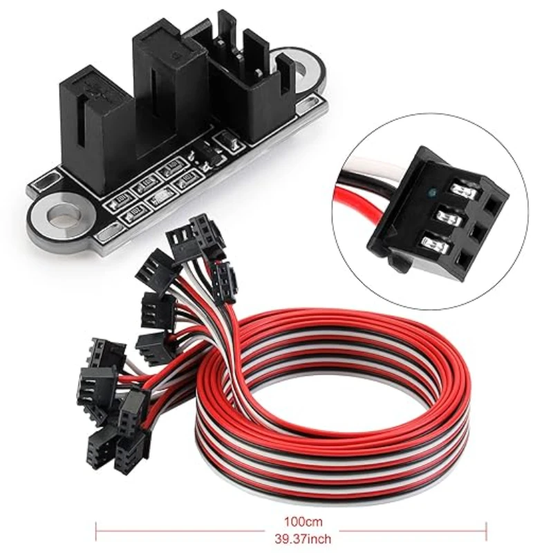 Optical Endstop with 1M Cable Optical Switch Sensor Photoelectric Light Control Optical Limit Switch Module for 3D Printer