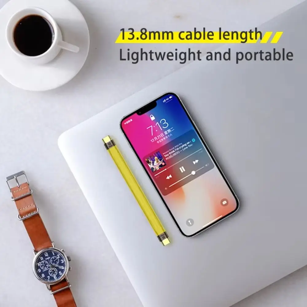 

Type C to C Fast Charging Wire 10Gbps/40Gbps Male to Male/Female Fast Charging Cable 13.8cm Durable PD Charging Wire
