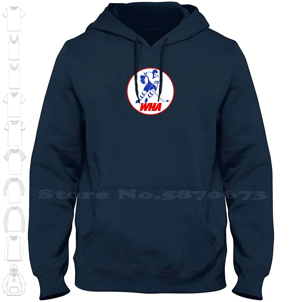 World Hockey Association (WHA) logo Casual Clothing Sweatshirt Printed Logo 100% Cotton Hoodie