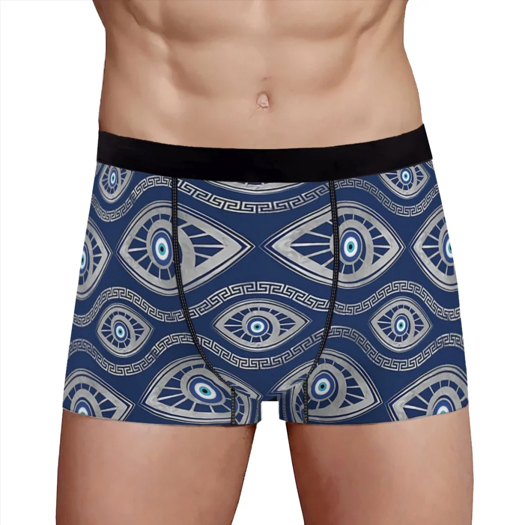 Greek Mati Mataki Matiasma Evil Eye Pattern  Underpants Breathbale Panties Man Underwear Ventilate Shorts Boxer Briefs