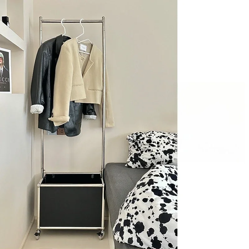

Wind removable hanger bedroom storage rack floor hanger stainless steel module coat rack storage basket