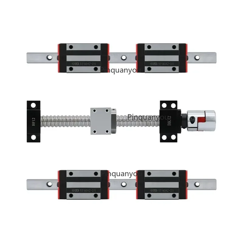Linear Motion Guide Rails 2 PCS HGH20+SFU1605 Ball Screw C7 1000MM with Nut & Housing DSG16 BKBF12+Coupling 14*10