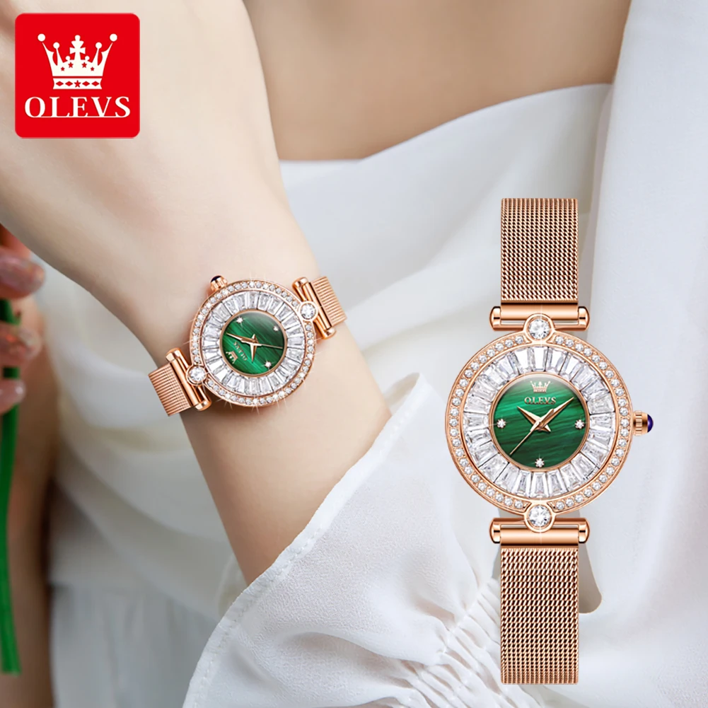 OLEVS Women's Watches Quartz Watch for women Mesh Bracelet strap Simply Wristwatch Waterproof Gifts for women 9963