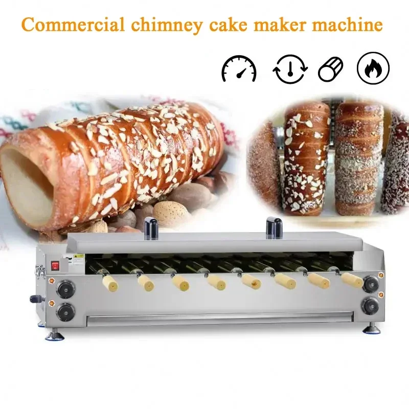 

Коммерческий новый дизайн, машина для изготовления хлебных булочек с дымоходом, 8 шт., электрические 220 В, хлебные булочки, пекарь, цифровой дисплей