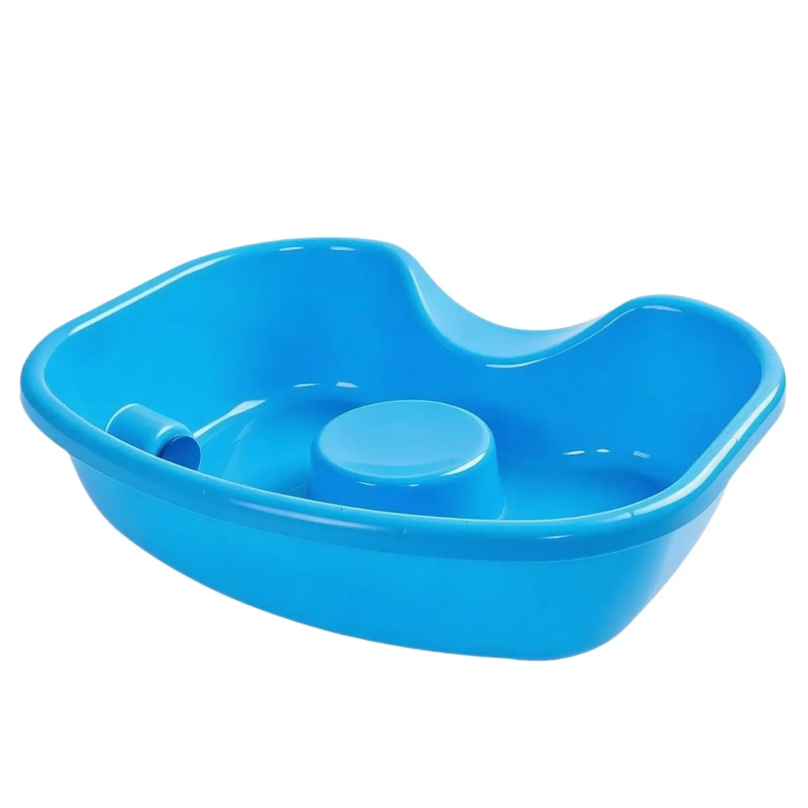 Salon Style Portable Hair Sink for Bed Use with Built in Drain Outlet Plastic Shampoo Tray for Hairdresser
