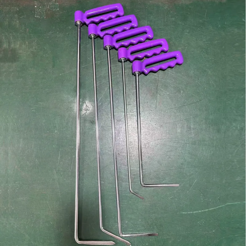 Adjustable Handle Window Repair Car Dent Repair Kit Rotating Handle Car Repair Hook Handle Spring Steel Rod