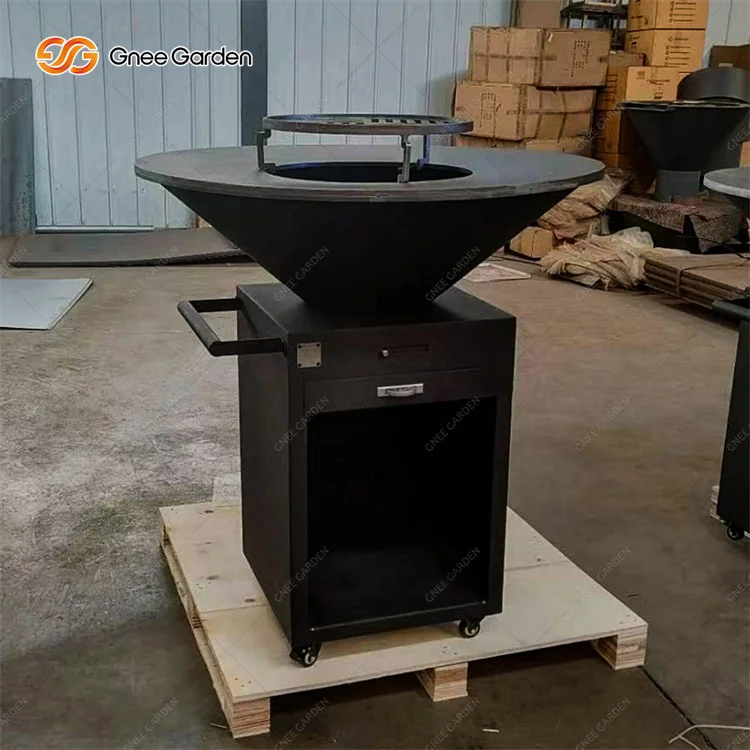 Customized Modern Style Outdoor Grill Galvanization Steel Charcoal Barbecue with Fire Pit for Outdoor BBQ
