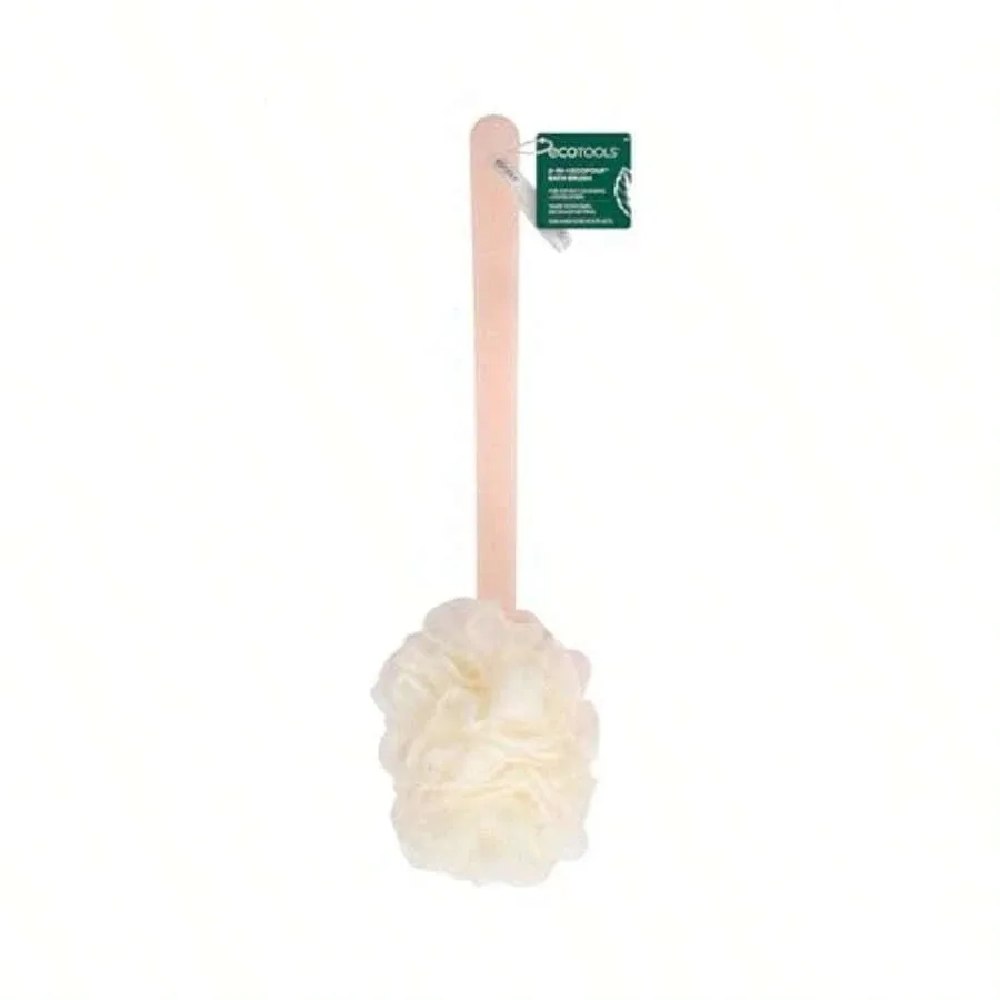 

L 2-In-1 Pouf Bath Br Loofah Br For Bath And Hower With Long Handle And Netting Foing And Eoliating Back Br For Men And Wen -Fr