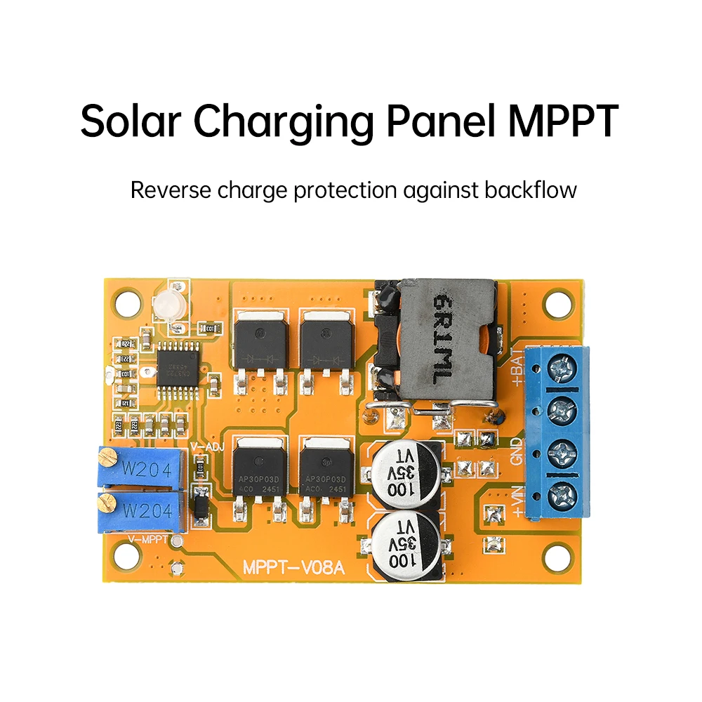 100W MPPT Solar Panel, DC 8-28V 5A Solar Charge Controller, Automatic Switching Solar Charging Panel, 9V, 12V, 24V