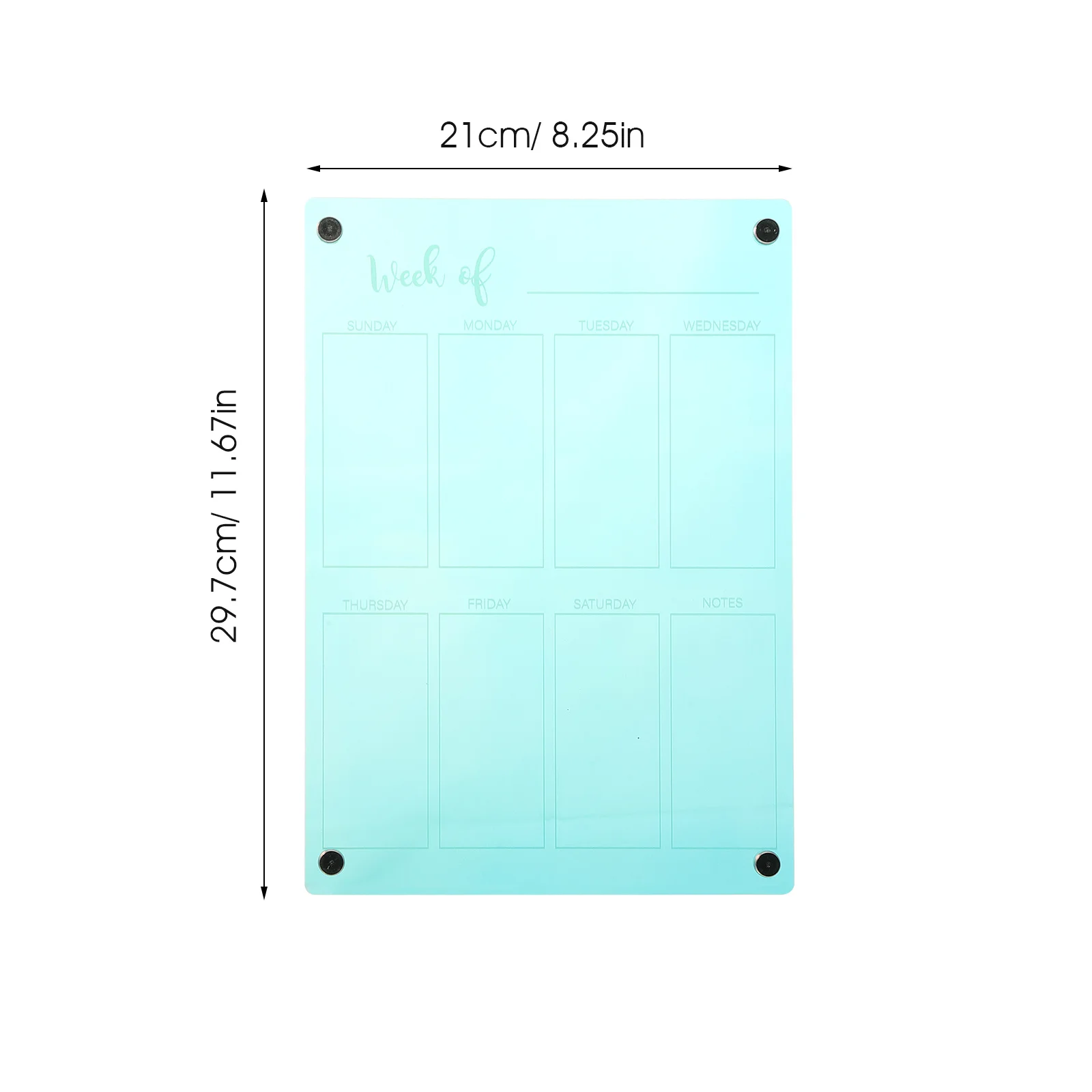 لوح مسح جاف لسطح المكتب من الأكريليك، لوحة طاولة مخططة للمذكرات المغناطيسية، جدول قائمة المهام، لوحات مسح جافة صغيرة للتخطيط اليومي #4